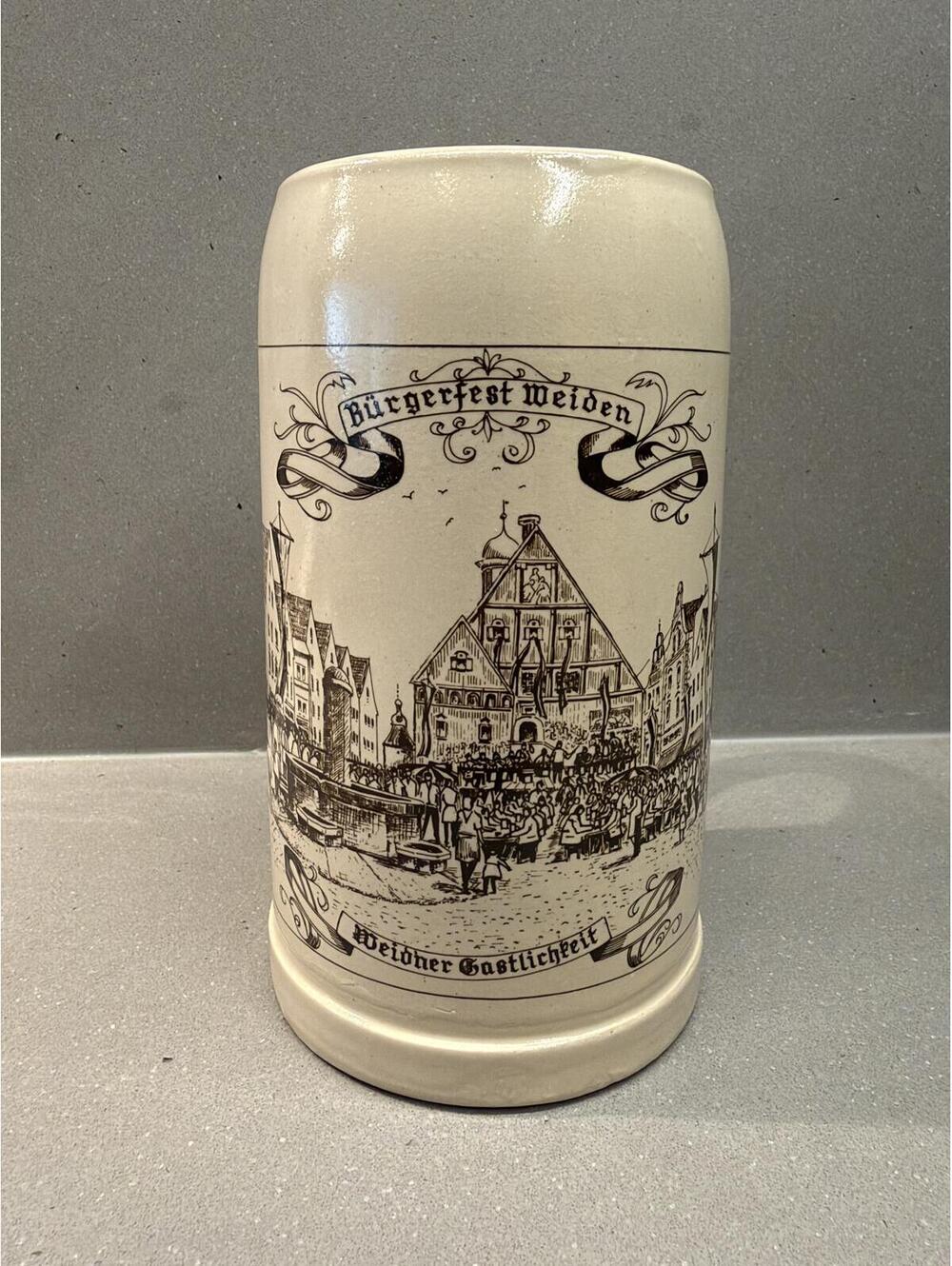 Vintage Studio Wagner Marktleuthen Bavaria Weiden Bürgerfest 1L Beer Stein